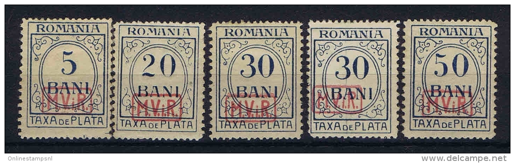 Romenia, German Occupation  MViR, Mi. Porto 1 - 5 MH/* - Foreign Occupations