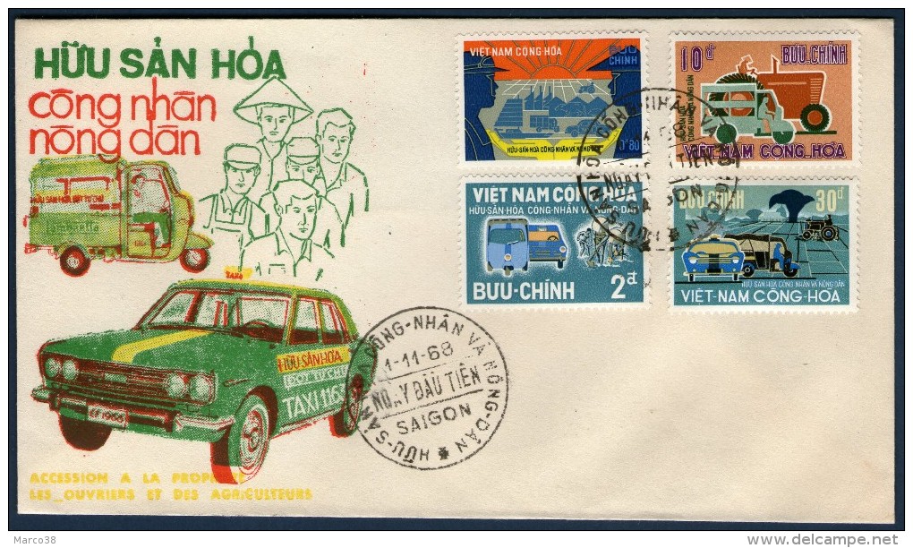 VIETNAM Du Sud:  N°335/338 Sur FDC ! - Vietnam