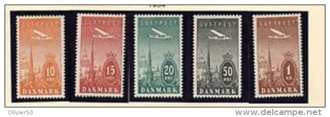 Danemark (1934)  -P A "Vue De Copenhage"  Neufs* - Airmail