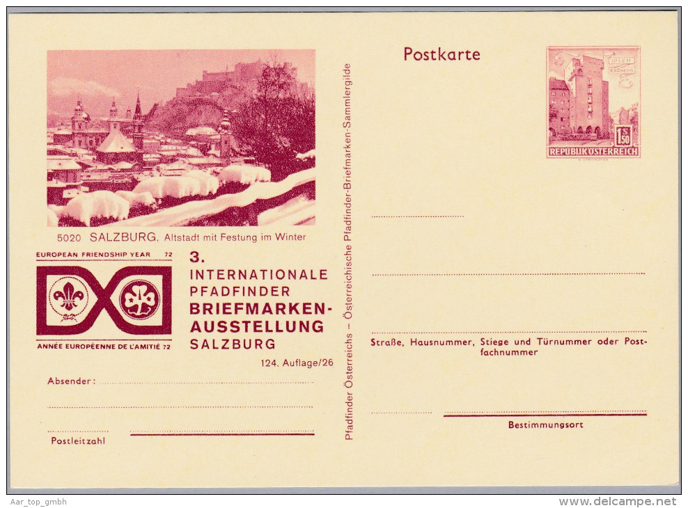 Motiv Pfadfinder - Scouts AT Ganzsache Ungebraucht  3.Int. Briefmarken Austellung Salzburg - Covers & Documents