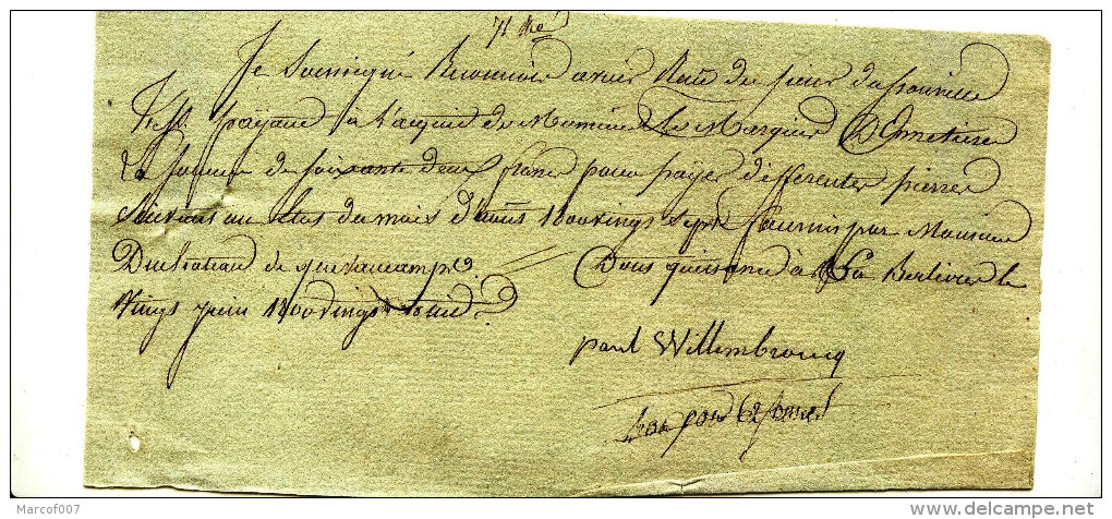 QUEVAUCAMPS POUR LE COMTE DE MOUSCRON A HOUTAIN  - 1897 - 2 DOCUMENTS - Manuscripten