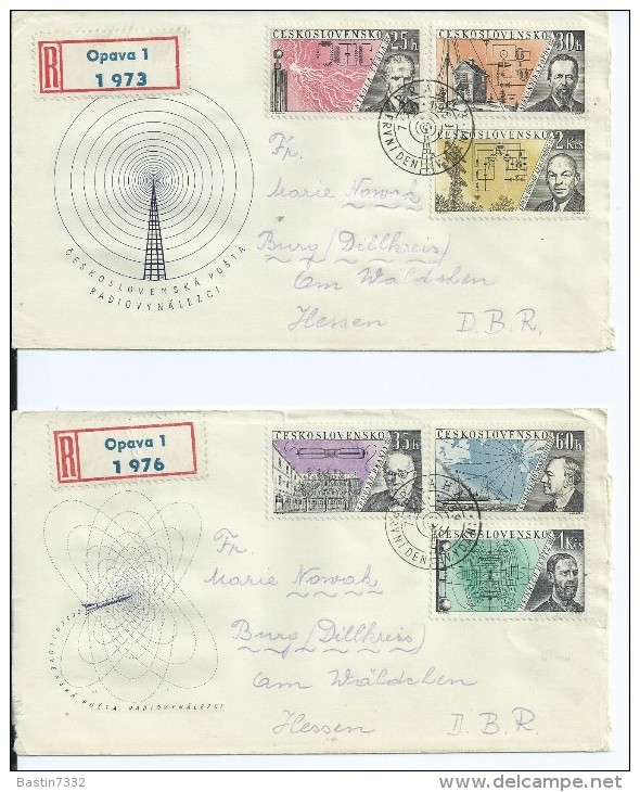 1958/59 Tsjechoslowakije 5x R-cover,Registered Letter - Brieven En Documenten