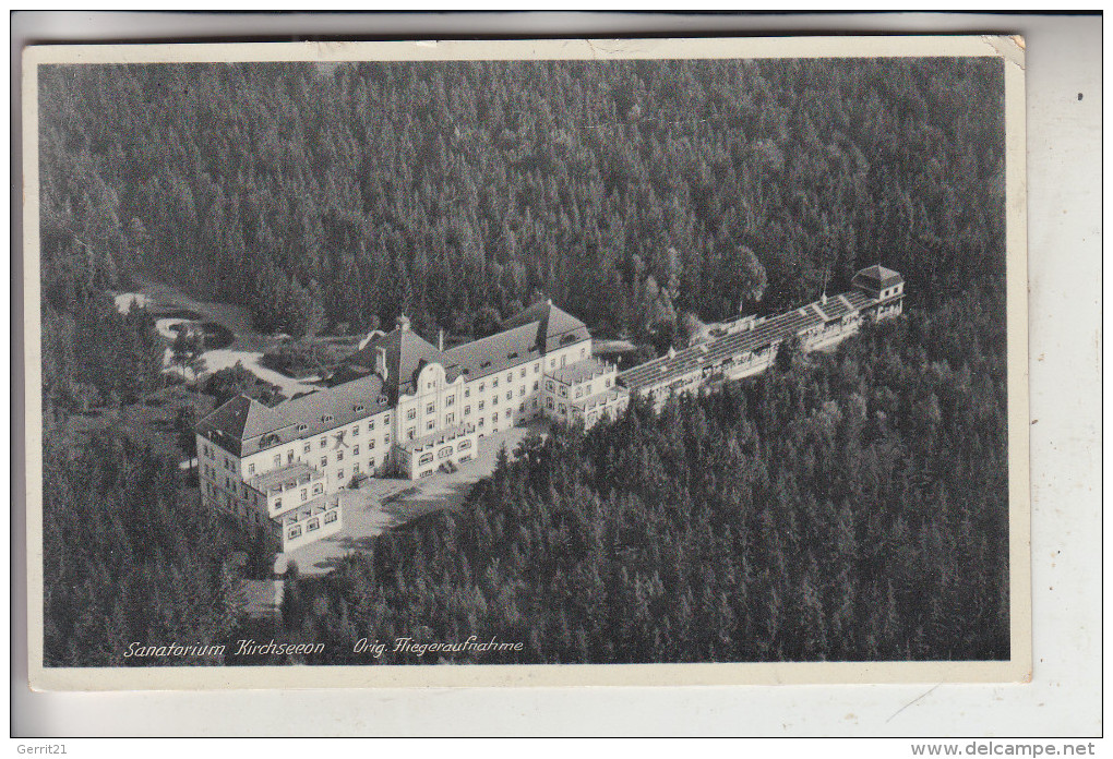 8011 KIRCHSEEON, Sanatorium, Luftaufnahme, 1938 - Ebersberg