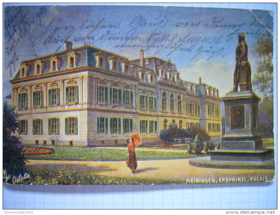 CPA Allemagne Thuringe Thuringen - Meiningen - Erbprinzl. Palais 1910 - Palais Ducal - Colorisée - Meiningen