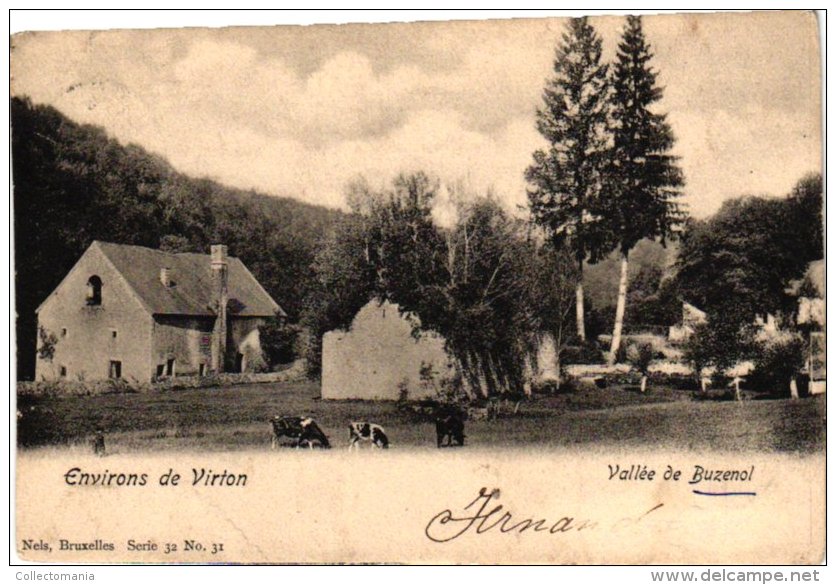 Luxembourg 4 Cartes Postales   Vallée De Buzenol Nels32n°31 Baconfoy Train à Vapeur  Grande Route Nat N°4 Bande Monument - Tenneville