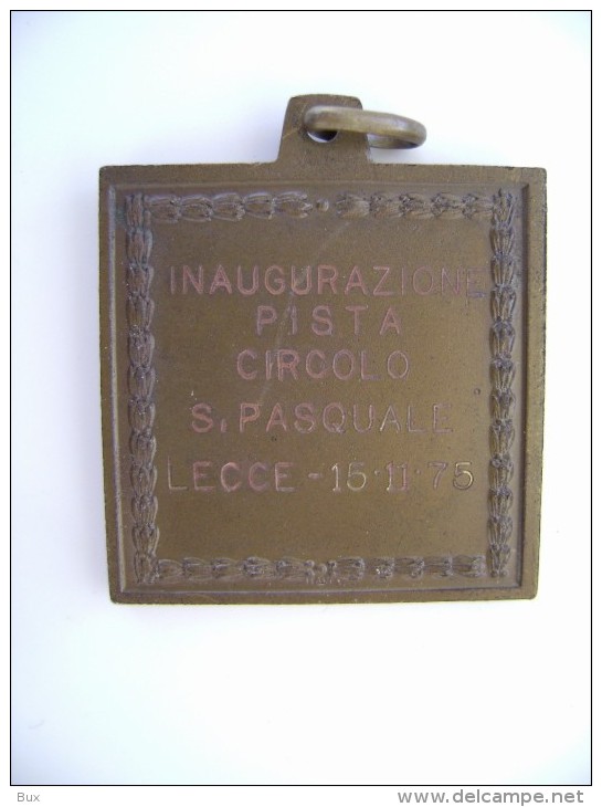 1975  LECCE  INAUGURAZIONE  PISTA  CIRCOLO S. PASQUALE  FEDERAZIONE ITALIANA  HOCKEY  E PATTINAGGIO  PATINAGE  MEDAGLIA - Skating (Figure)