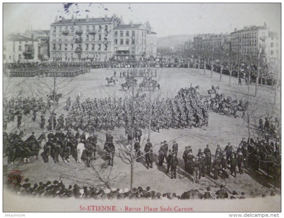 CPA Saint Etienne.revue Militaire Place Sadi Carnot - Saint Etienne