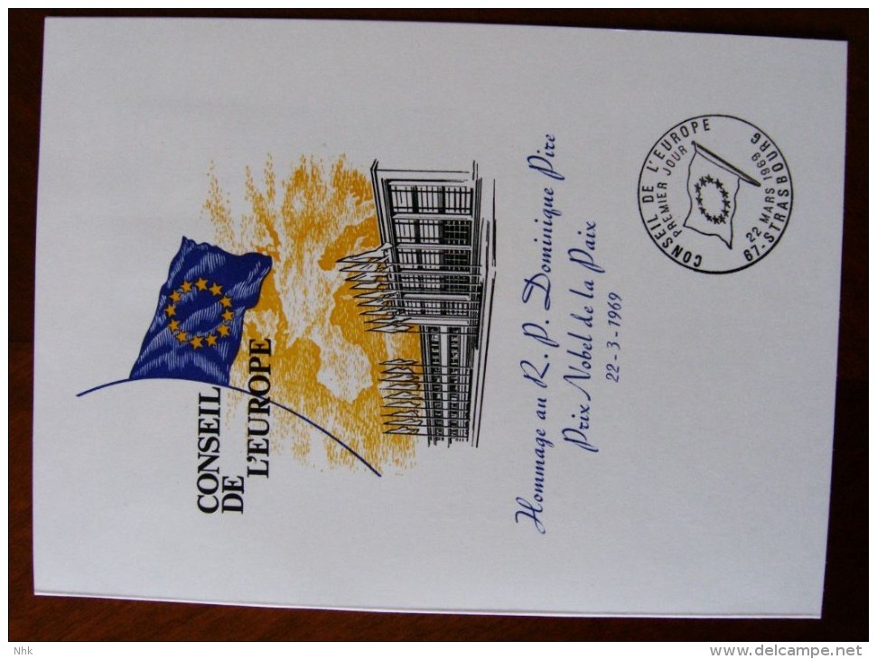 Conseil De L'Europe Concil Of Europe Livret Hommage à Dominique Pire Prix Nobel De La Paix 22 Mars 1969 - EU-Organe