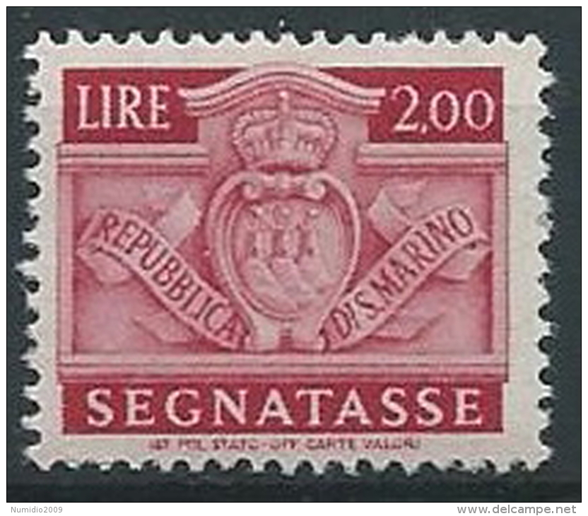 1945 SAN MARINO SEGNATASSE 2 LIRE MNH ** - ED779 - Impuestos