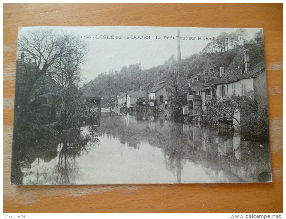 CPA L'Isle Sur Le Doubs. Le Petit Pont Sur Le Doubs - Isle Sur Le Doubs