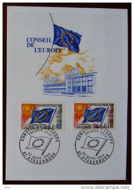 Conseil De L'Europe Concil Of Europe 1er Jour  22.3.1969 - EU-Organe