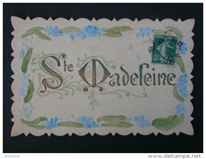 Ref3228 WA CPA Gaufrée Et Dorée Pour La Fête De Sainte Madeleine - 1910 - Autres & Non Classés