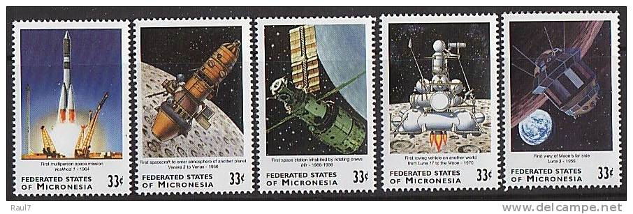 Micronésie - Satèlites, Engins Spatiaux   // 5v Neufs - MNH - Océanie