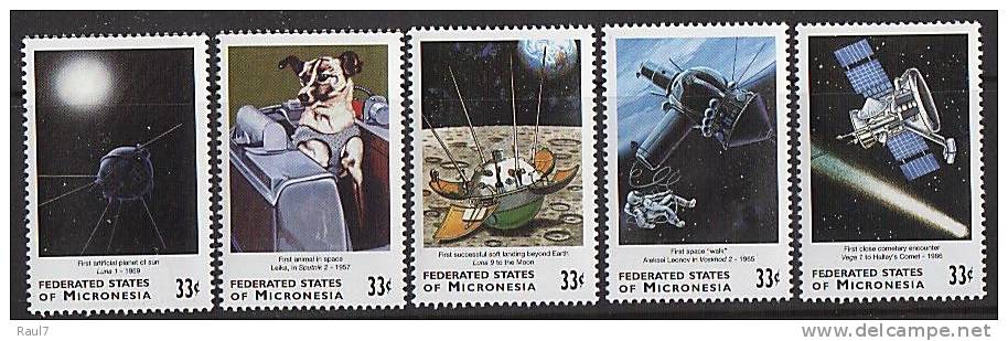 Micronésie - Satèlites, Engins Spatiaux   // 5v Neufs - MNH - Oceania