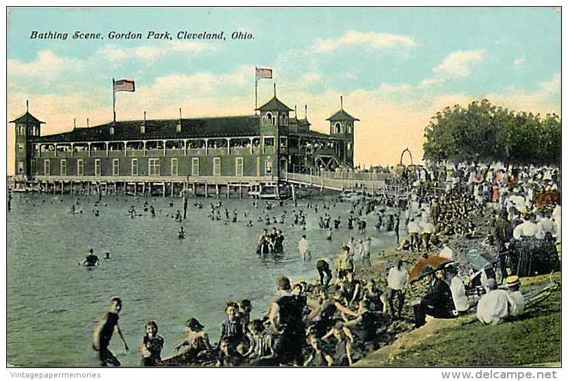 224051-Ohio, Cleveland, Gordon Park, Bathing Scene, Braun Post Card Co No A-6278 - Cleveland