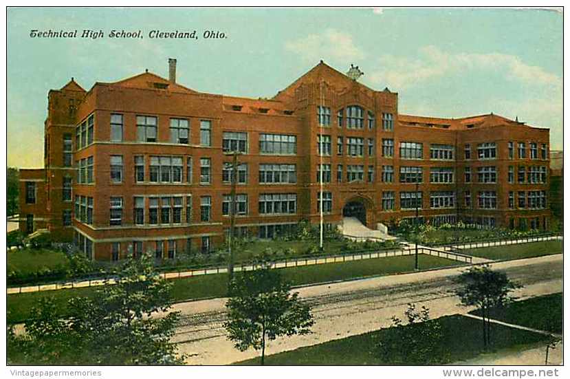 224053-Ohio, Cleveland, Technical High School, Braun Post Card Co No A-11507 - Cleveland