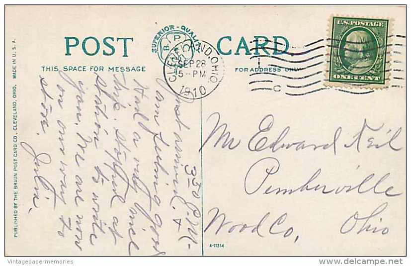 224057-Ohio, Cleveland, Public Square, Braun Post Card Co No A-11314 - Cleveland