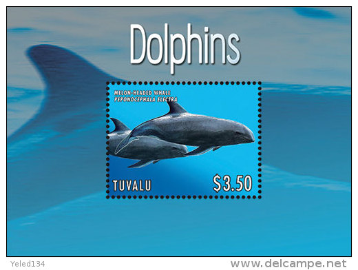 TUVALU  1250 ; IGPC 1312 S ; MINT N H STAMPS ( DOLPHINS - Tuvalu