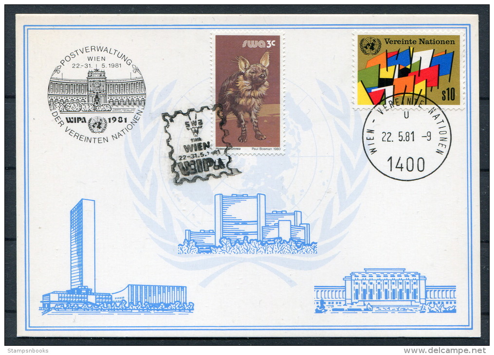 1981 WIPA Wien United Nations SWA South West Africa Exhibition Card - Filatelistische Tentoonstellingen