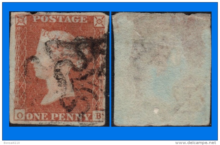 GB 1841-0125, QV 1d Pale Red-Brown Letters O-B SG9, MC Cancel (Spacefiller) - Used Stamps