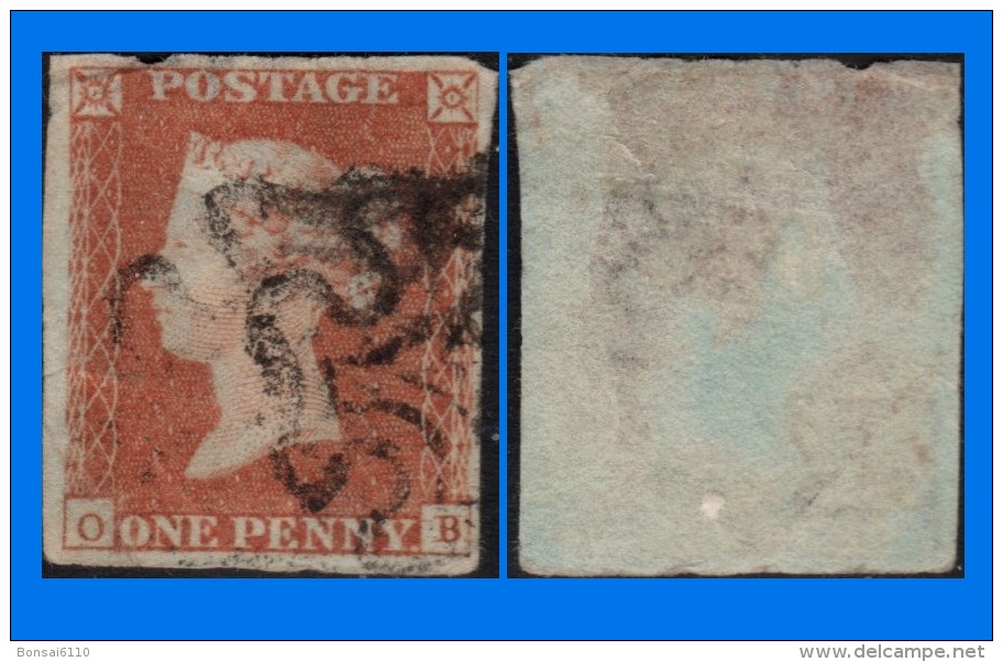 GB 1841-0125, QV 1d Pale Red-Brown Letters O-B SG9, MC Cancel (Spacefiller) - Gebruikt