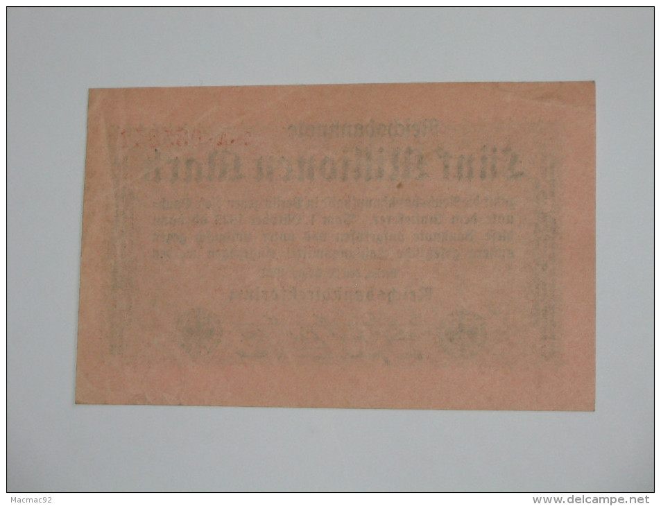 2 000 000 Zwei Millionen Mark 1923 -  Reichsbanknote - Germany - Allemagne **** EN ACHAT IMMEDIAT **** - 5 Miljoen Mark