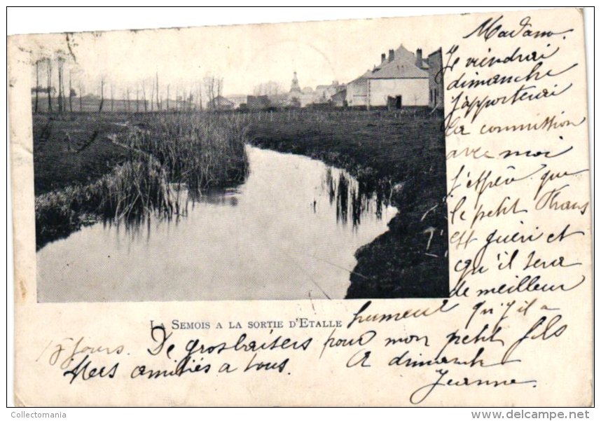 LUXEMBOURG    4 CP  Etalle  Rue Du Moulin  Vallée De Buzinal  Semois  1903  Grand Pont - Etalle