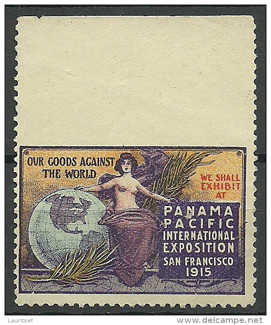 USA 1915 Panama Pacific Int. Exhibition San Fransisco 1 Side Imperforate MNH - Neufs