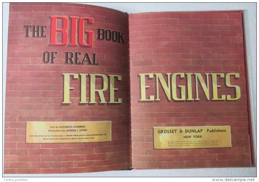 The Big Book Of Real Fire Engines  ( Vehicule Pompier ) / G. J. Zaffo - Autres & Non Classés