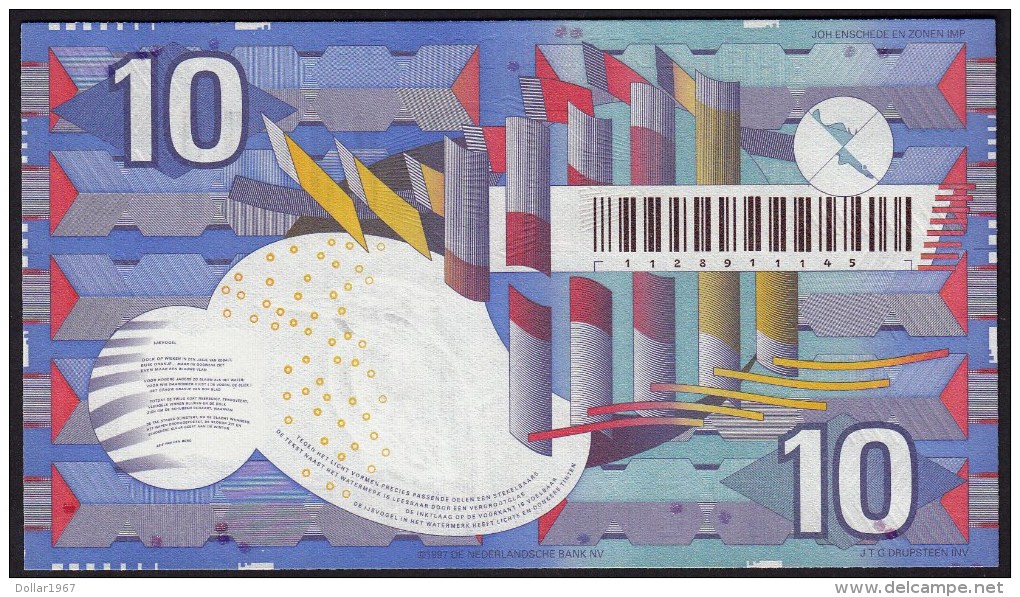 Pays Bas-Netherlands  2 X Nederland 10 Gulden 1-7-1997 'IJsvogel' , 1128911145-46 - 10 Florín Holandés (gulden)