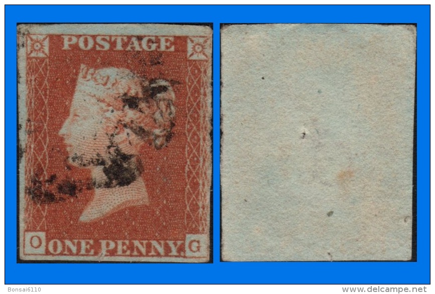 GB 1841-0134, QV 1d Pale Red-Brown Letters O-G SG9 Plate 33 (Spec BS22b), MC Cancel - Used Stamps