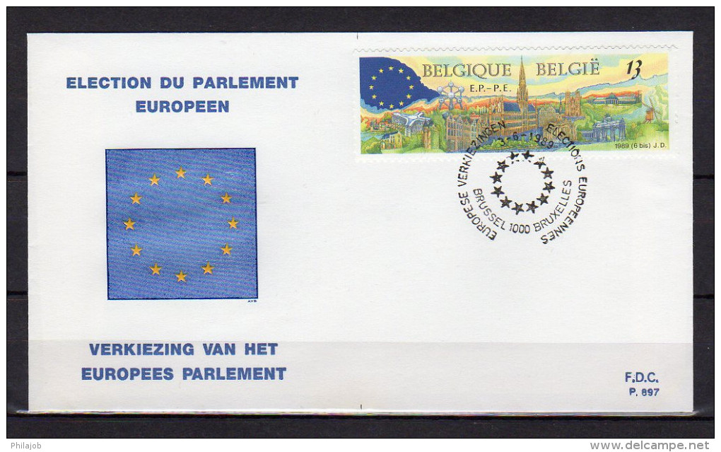 FDC De 1989 N° " ELECTION AU PARLEMENT EUROPEEN " Voir Scan. Parfait état ! - 1981-1990