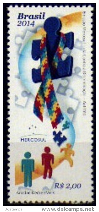 Brasil 2014 **  MERCOSUR. Lucha Contra La Discriminación - Autismo.  See Description. - Unused Stamps