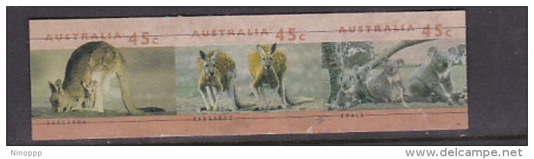 Australia Koala And Kangaroo Imperforated  Strip Of 3 Stamps - Other & Unclassified