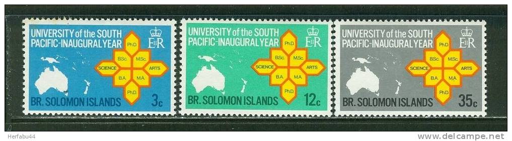 Solomon Islands    University Of The South Pacific   Set    SC# 195-97  MNH** - Solomon Islands (1978-...)