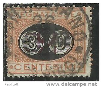 ITALIA REGNO ITALY KINGDOM 1890 1891 SEGNATASSE TAXES DUE TASSE MASCHERINE CENT. 30 SU 2 USATO USED - Portomarken