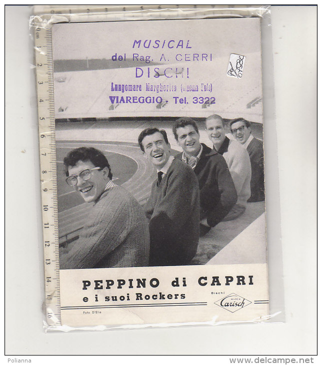 PO6758C# Brochure DISCHI CARISCH - PEPPINO DI CAPRI E I SUOI ROCKERS 1960 - Altri & Non Classificati