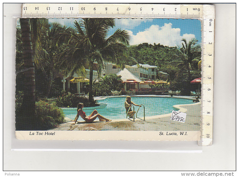 PO6795C# WEST INDIES - ST.LUCIA - LA TOC HOTEL - PISCINA  VG 1977 - Saint Lucia