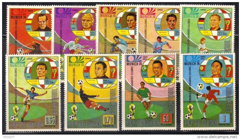 FRZ13 - GUINEA EQUATORIALE , La Serie Per I Mondiali Di Monaco 74  *** - 1974 – Germania Ovest