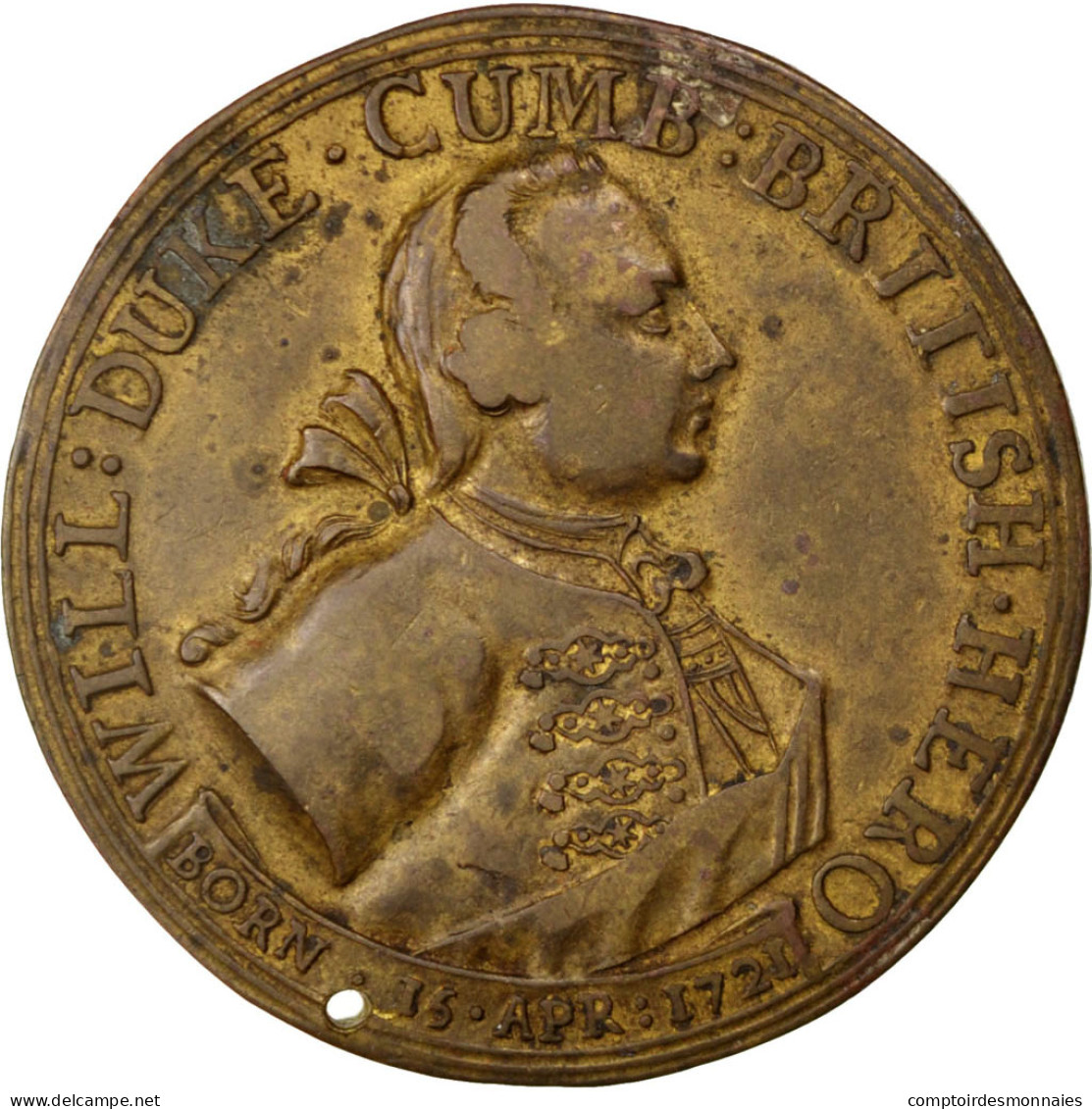 Grande-Bretagne, Medal, Politics, Society, War, 1745, TTB, Cuivre - Otros & Sin Clasificación