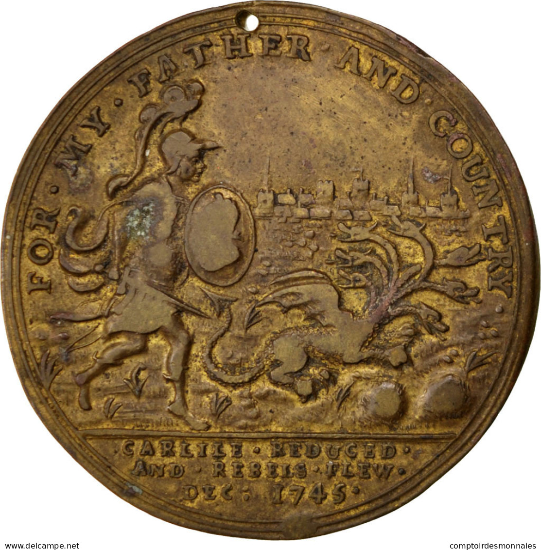 Grande-Bretagne, Medal, Politics, Society, War, 1745, TTB, Cuivre - Otros & Sin Clasificación