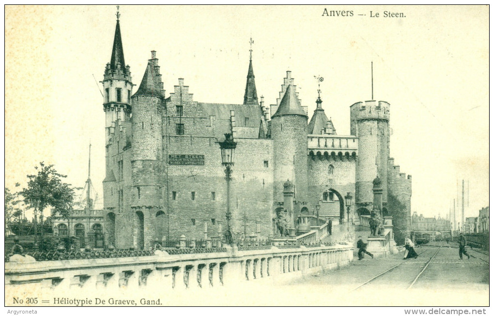 Antwerpen - Anvers -  Le Steen - Héliotypie De Graeve No 305 - Antwerpen