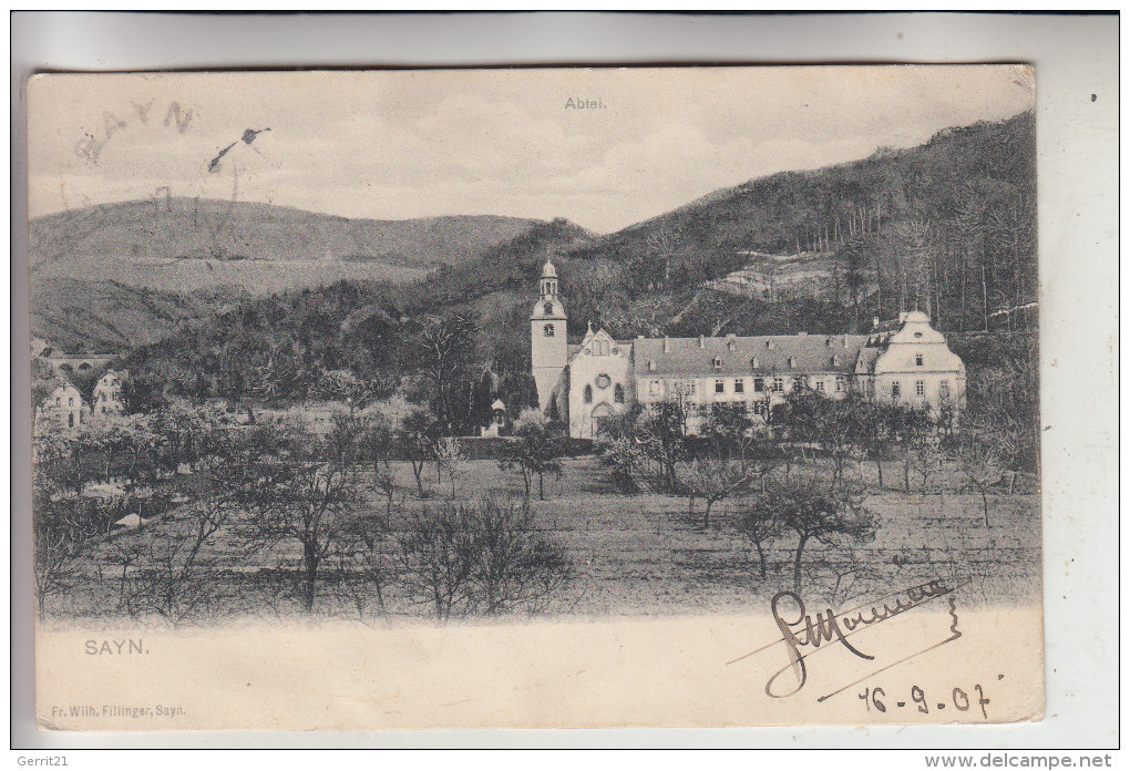 5413 BENDORF - SAYN, Abtei Sayn, 1907, Einriss - Bendorf