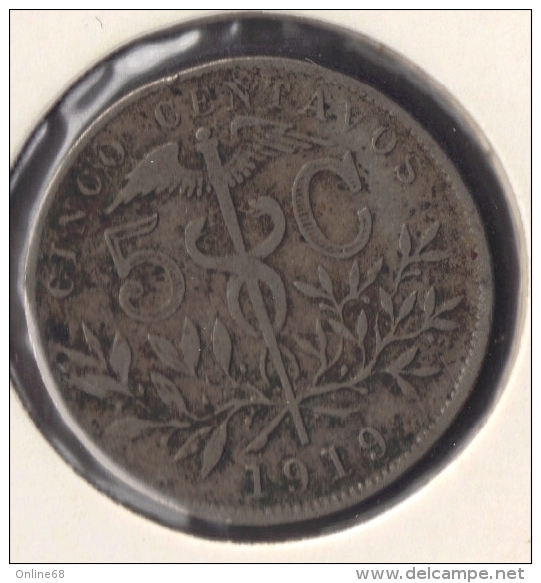 BOLIVIA 5 CENTAVOS 1919 - Bolivie