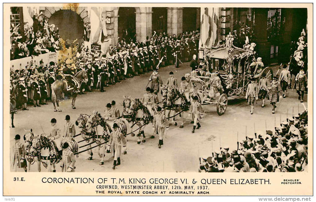 Royaume-Uni - Angleterre - Londres - London - Coronation Of T.M. King George VI & Queen Elisabeth - Familles Royales - Westminster Abbey