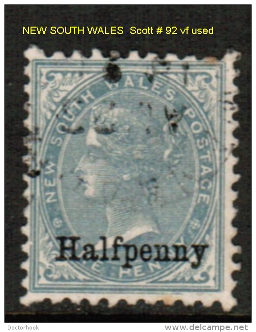 NEW SOUTH WALES    Scott  # 92 VF USED - Used Stamps