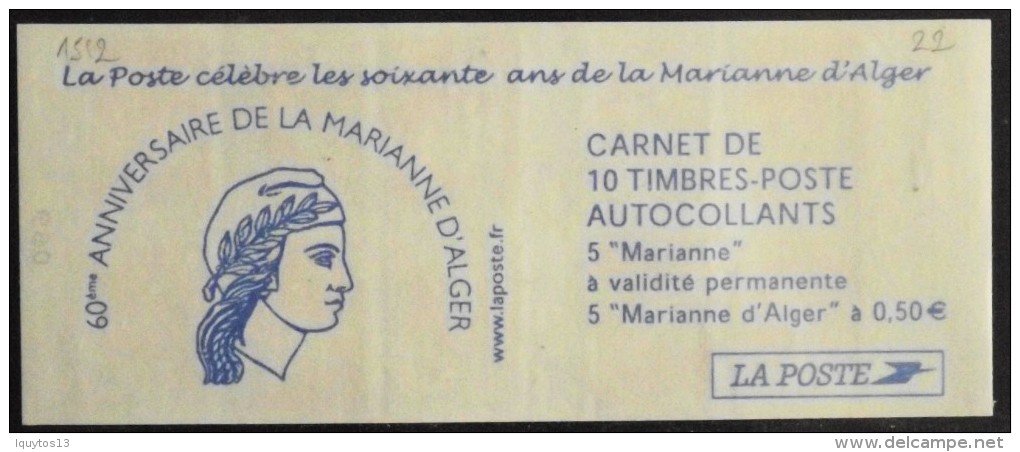 FRANCE CARNET De 10 Timbres à Composition Variable Neufs** N° 1512 - - Autres & Non Classés