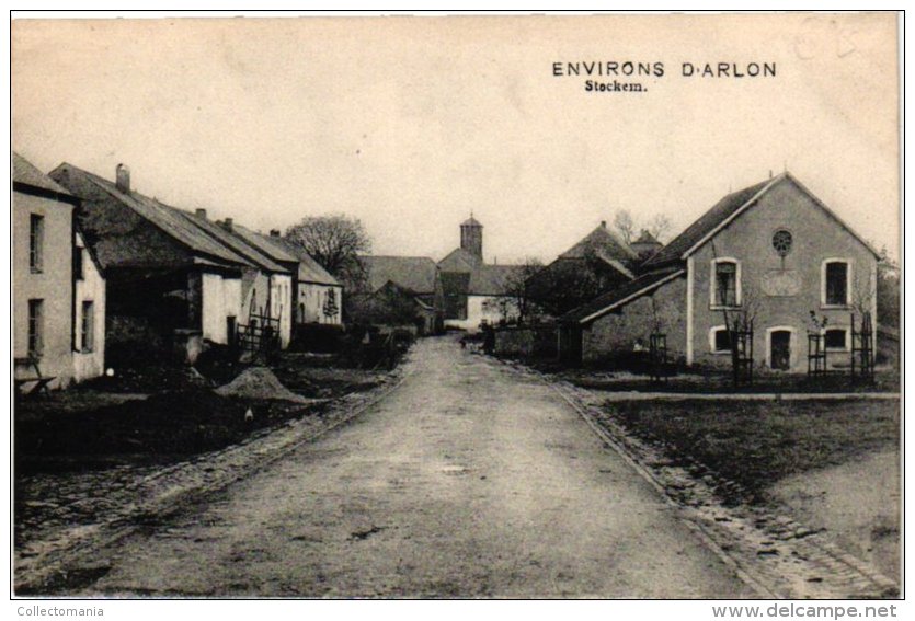 4 Vieux Cartes Postales Luxemburg  Stockem Stackem Wincrange AS Clervaux   Eglise  1906 CARPENTIER Fries EPPICIER - Other & Unclassified