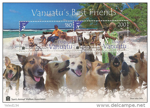 VANUATU ; SCOTT # ; IGPC 1301 SS ; MINT N H STAMPS ( DOGS - Vanuatu (1980-...)