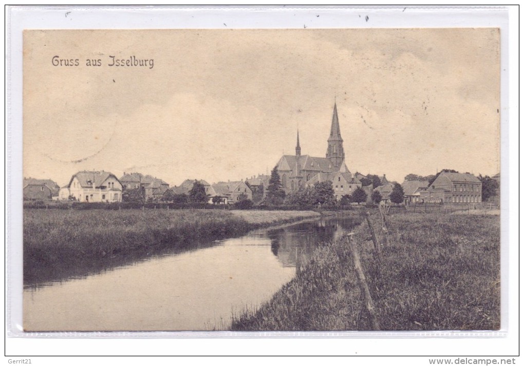 4294 ISSELBURG, Panorama, Gruss Aus...1908 - Borken